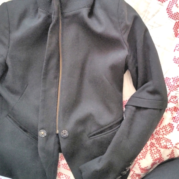 IMPROVD Fitted Blazer jacket tuxedo wool blend Funnel neck classic - Picture 12 of 16